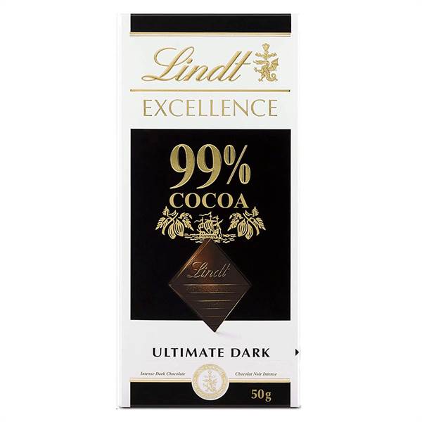Lindt Excellence 99 Percentage Cocoa Chocolate Bar Imported